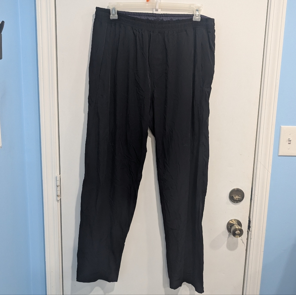 Rhone Track Pants Men XXL Black Athleisure Drawstring Zip Pockets